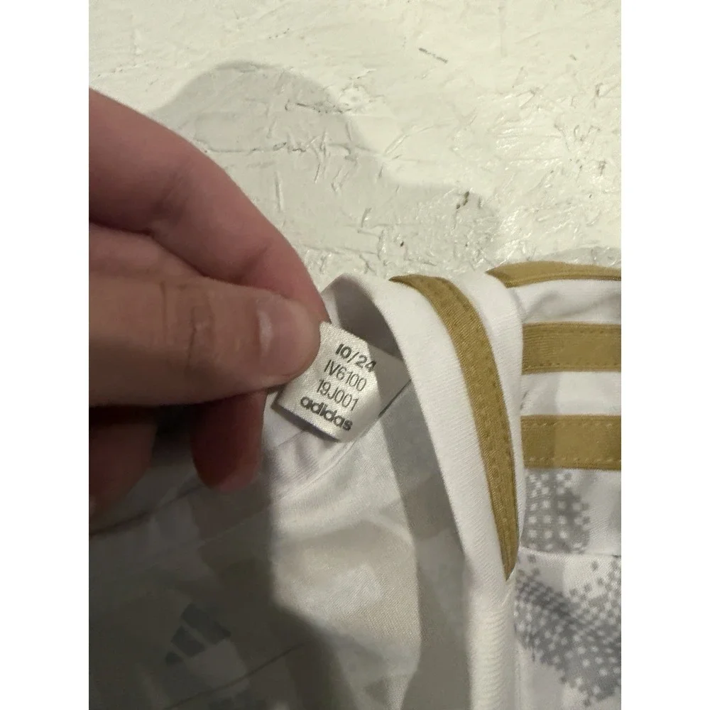 Adidas Tigres UANL Third Jersey White Gold 195 Men's Size M Slim IV6100
